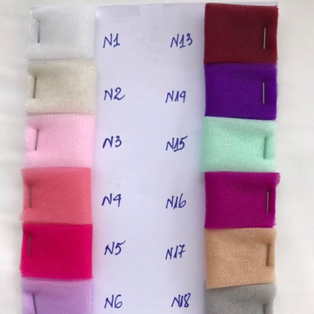 Vải voan lưới có nhũ mã N1 - 15