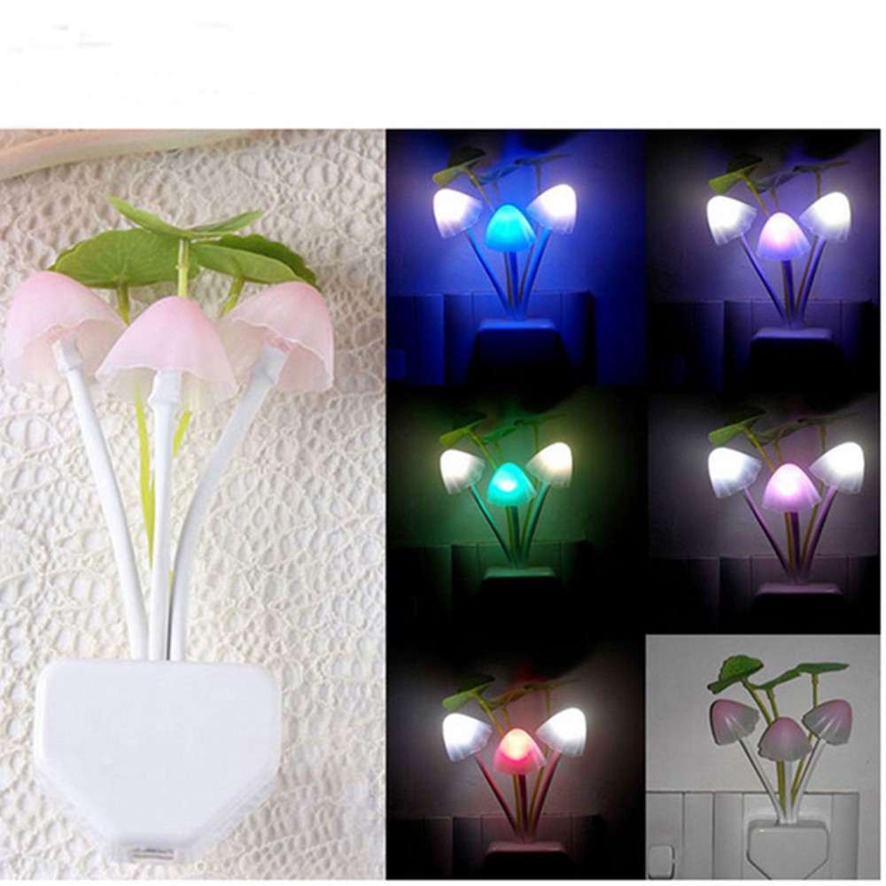 Đèn Ngủ Led Cảm Ứng Hình Cây Nấm Dễ Thương Nhiều Màu Sắc
