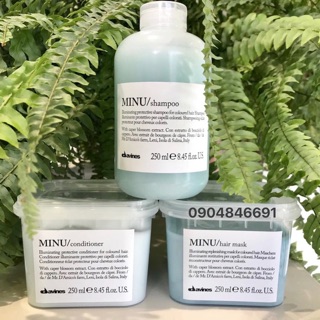 GỘI XẢ DAVINES MINU cho tóc nhuộm