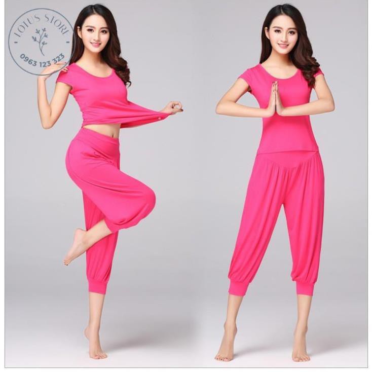 Bộ quần áo tập yoga alibaba ngồi thiền B02 Bộ tập yoga kín đáo - Diễm Phương