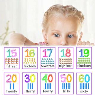 29pcs/set Baby Early Education Digital Cards English Card Flash Word I3H5