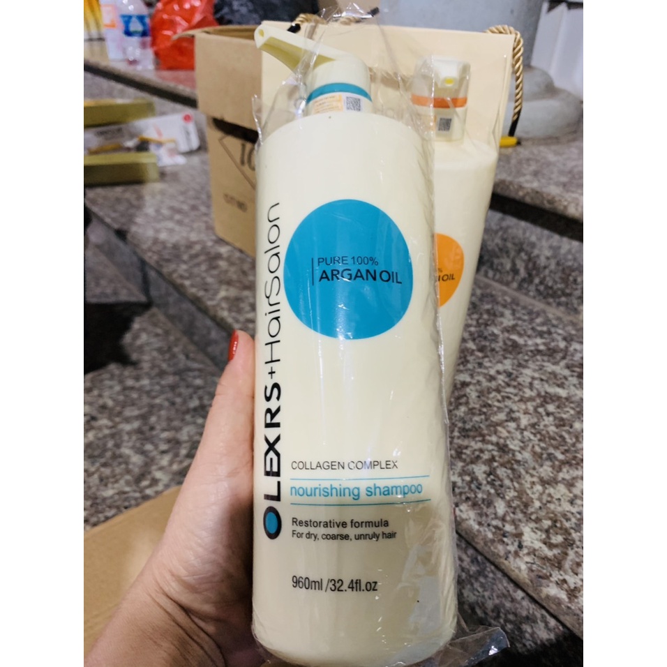 Bộ Dầu Gội Dầu Xả OLEXRS 500ml 960ml ngăn ngừa rụng tóc,mọc tóc,phục hồi tóc bị hư tổn do làm hóa chất