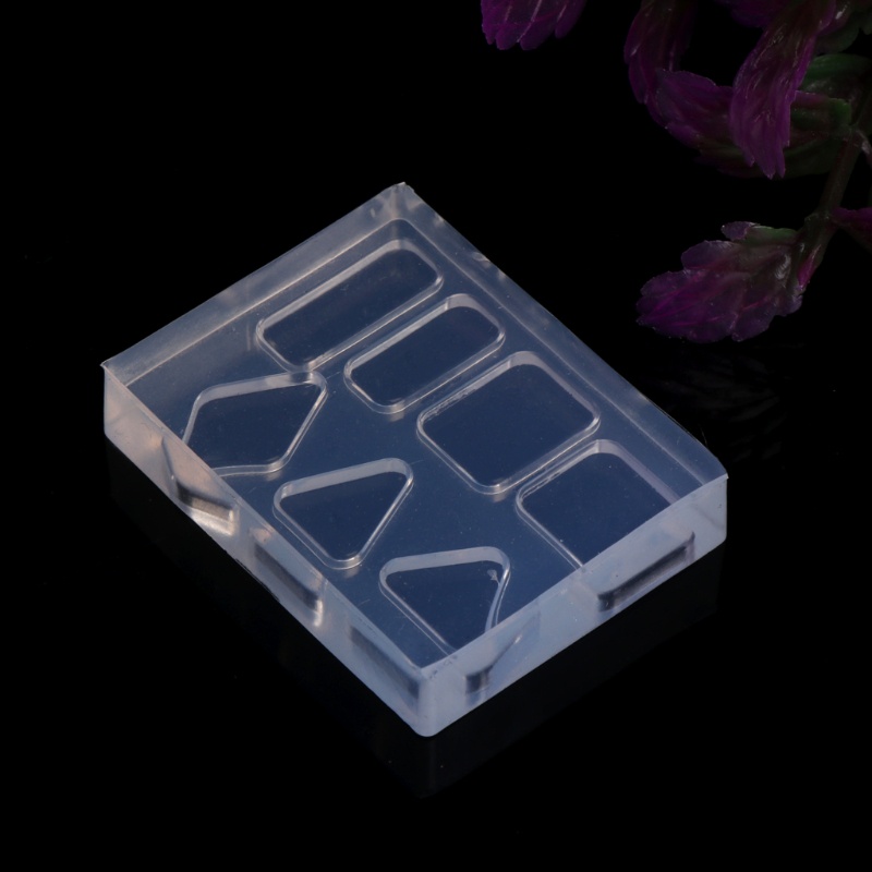 Sa Khuôn Silicon Trong Suốt Hình Chữ Nhật Làm Trang Sức DIY