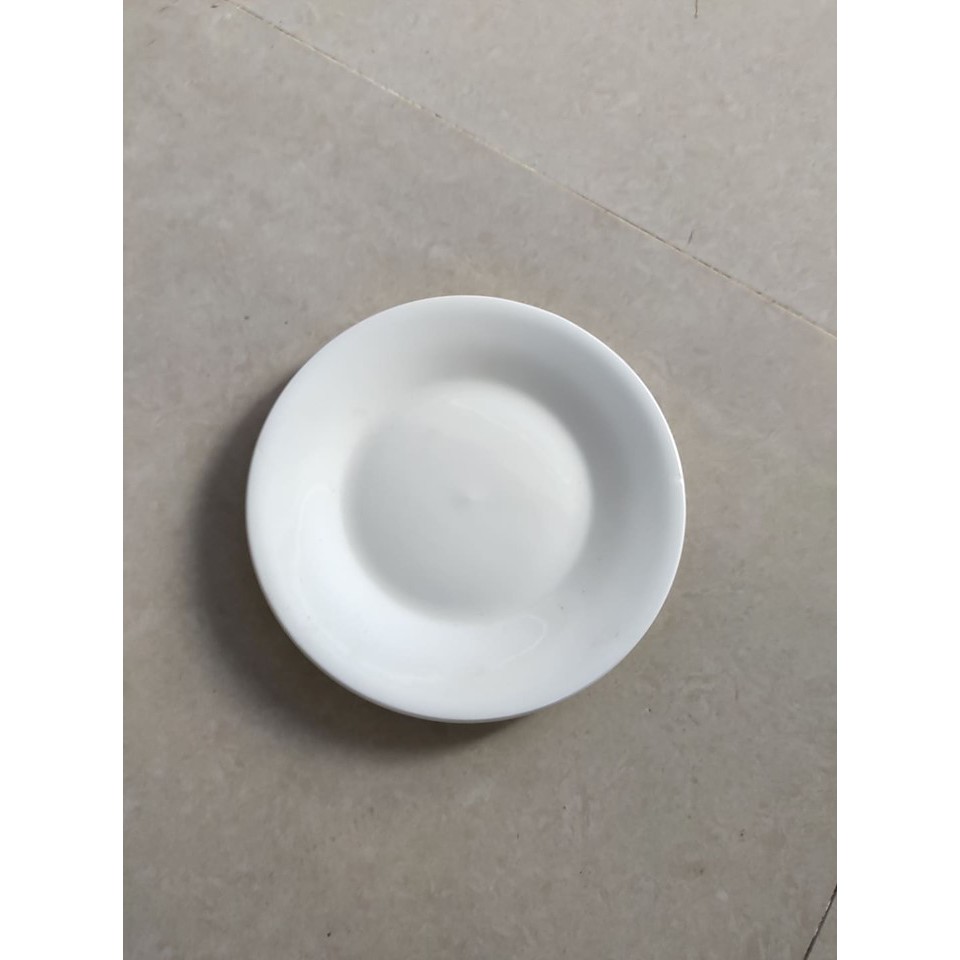 sét 5 đĩa sứ trắng tròn