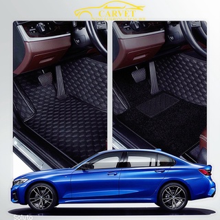 Thảm lót sàn ô tô 6d da pu diamond cho hyundai santafe 2021-2023