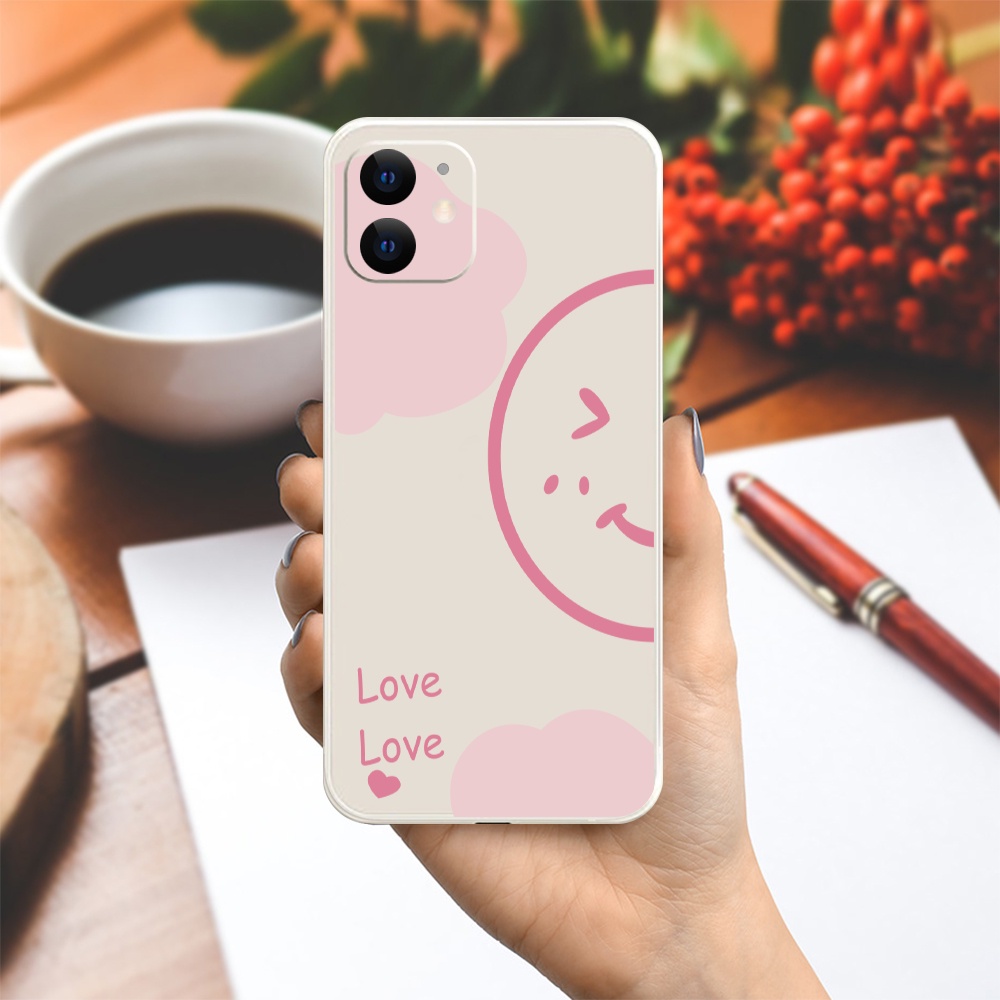 Ốp lưng Vina Case Iphone 6S/6 Plus/7G/8G/X/Xs/11/12/....dẻo cạnh vuông bảo vệ camera hình Mặt cười love