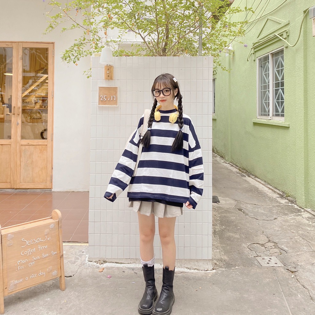Áo ZOMBIE® Stripes Sweater In W/Blue