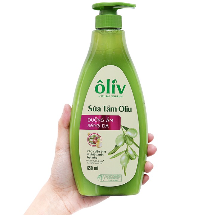 Sữa Tắm Ôliv Dưỡng Ẩm Sáng Da Hương Oliu 650ml Hàng chính hãng 02