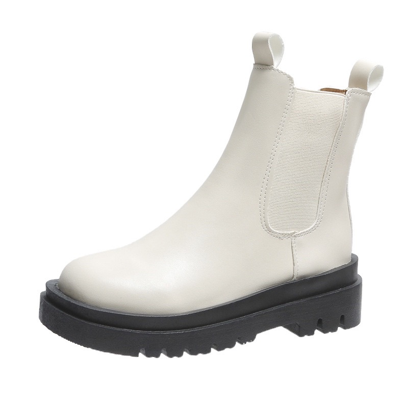 (HÀNG CÓ SẴN) Bốt lửng da mềm dáng đứng đế dày BIG SIZE 41-43