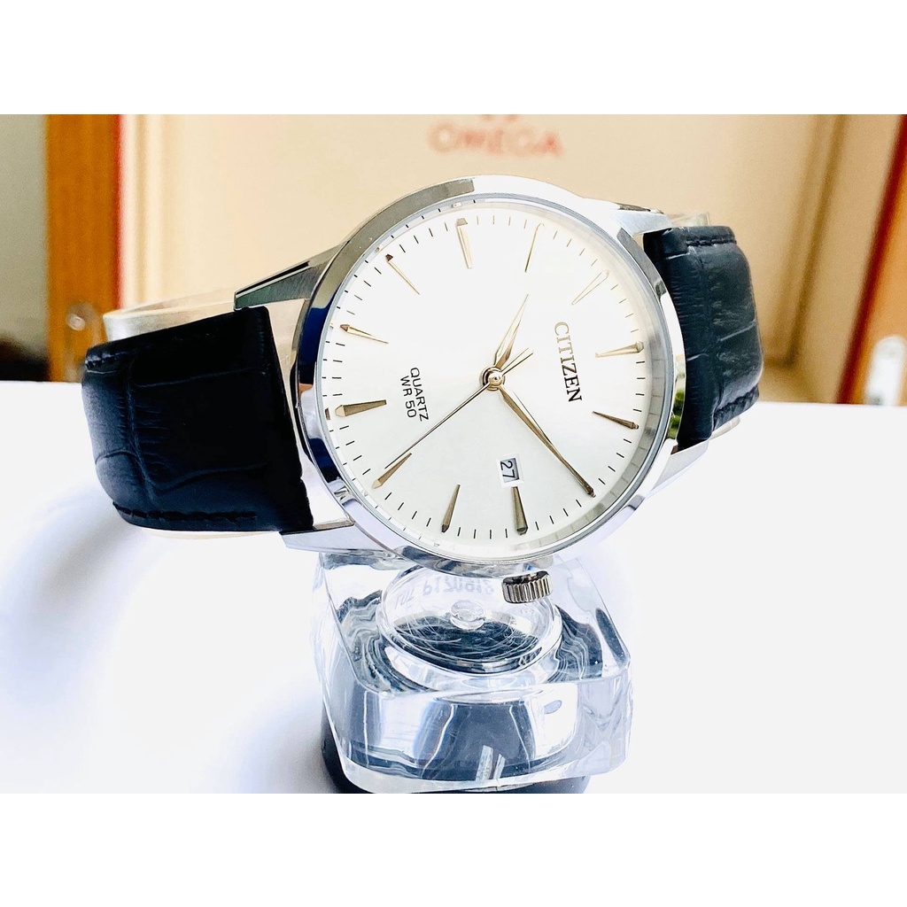 Đồng hồ nam dây da chính hãng Citizen Quartz BI5000-10A Japan