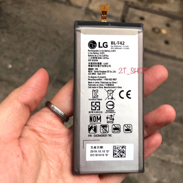 PIN LG V50 THINQ/ LG V50S/ LG G8X CHÍNH HÃNG, MÃ PIN BL-T42, DUNG LƯỢNG 4000MAH