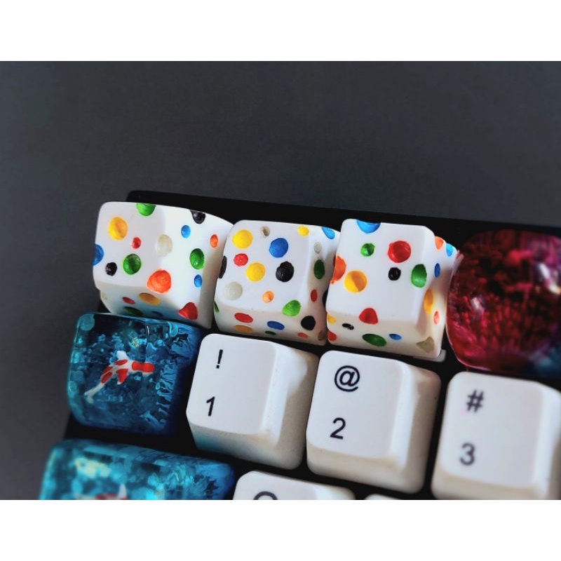 Keycap resin Cheese sắc màu trang trí bàn phím cơ gaming