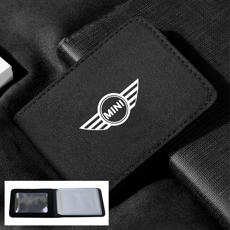 Ví Da Đựng Bằng Lái Xe Màu Đen In Logo Xe Hơi Mini Cooper One S R50 R53 R56 R60 F55 F56 R57