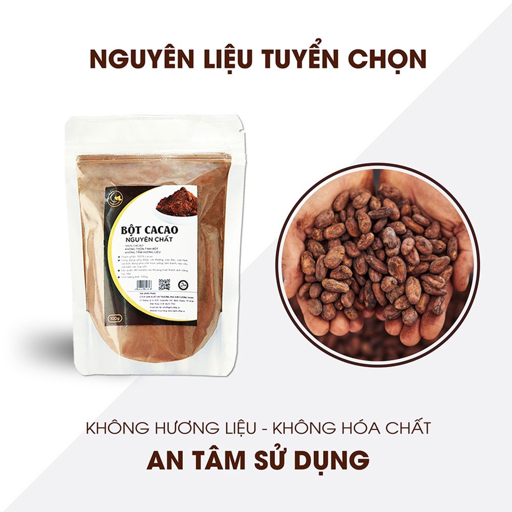 100gr - Cacao nguyên chất 100% - Light Cacao