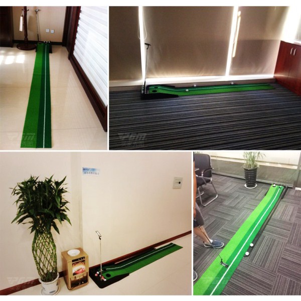 Thảm tập Golf Putting 2 Color chính hãng PGM có đường bóng về kích thước 300x30cm