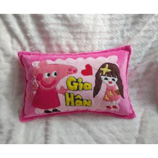 Gối nằm handmade cho bé heo peppa và bé gái