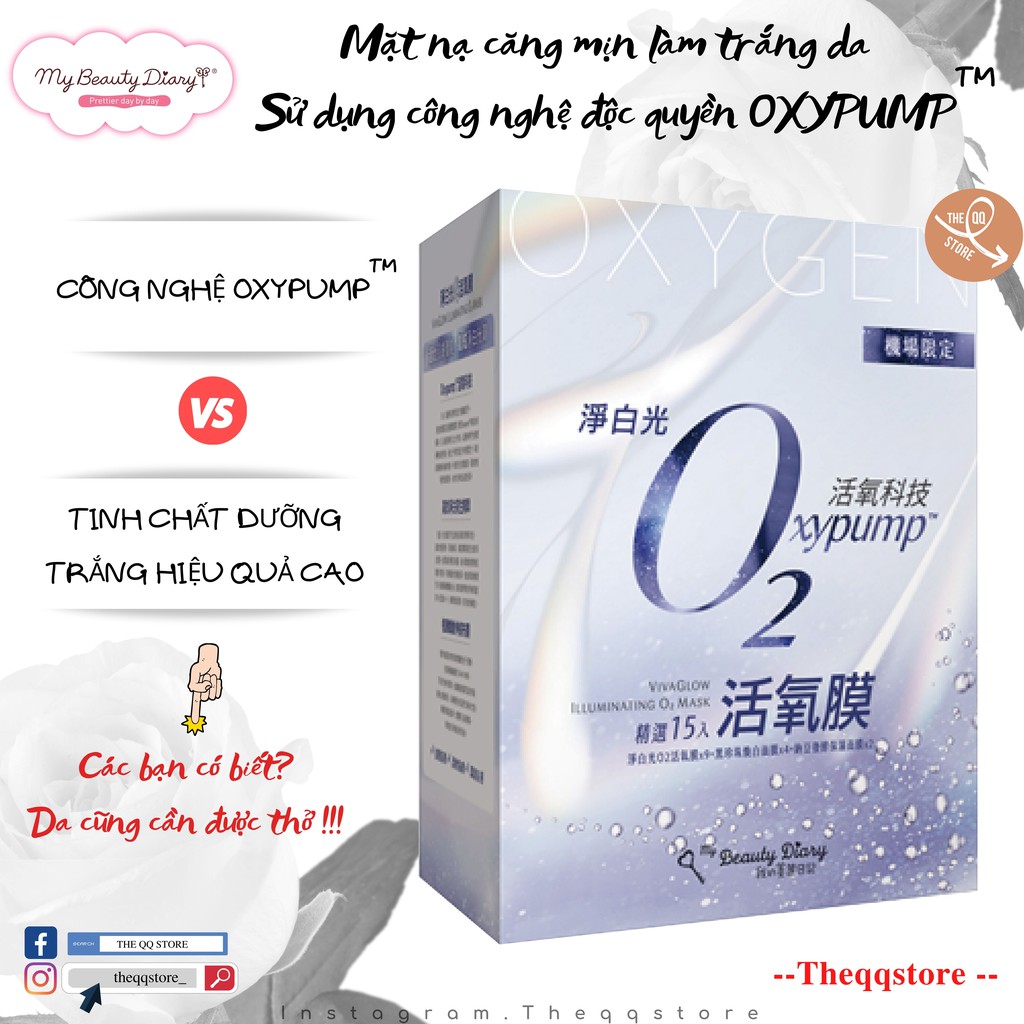 BẢN ĐÀI-Mặt nạ My Beauty Diary Đài Loan miếng lẻ Ngọc Trai Đen, Yến Đỏ, Chim Cánh Cụt, O2, Mèo Taipei, Gấu Bắc Cực