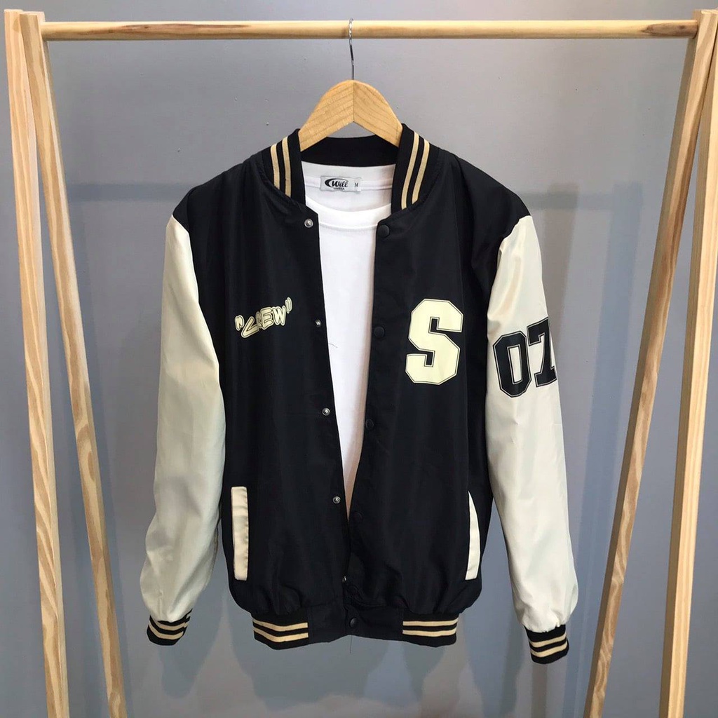 ÁO KHOÁC DÙ BOMBER S - CREW Unisex ẢNH THẬT