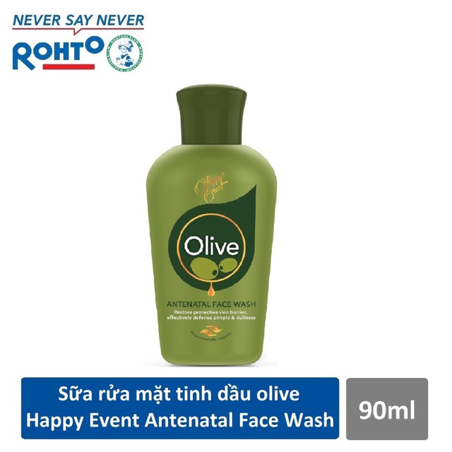 Combo 10 gói Sữa rửa mặt tinh dầu olive ngừa mụn Happy Event Antenatal Face Wash 3ml