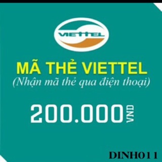 Thẻ viettel 200k (có mã thẻ và seri)