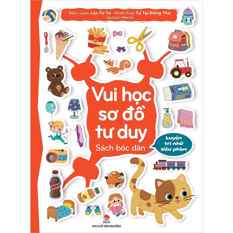 Sách - Vui Học Sơ Đồ Tư Duy -  Sách Bóc Dán - Luyện Trí Nhớ Siêu Phàm