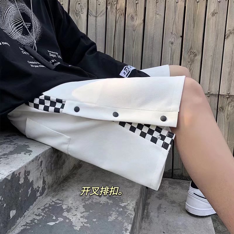 Quần Short Thể Thao Dáng Rộng Cài Nút Bên Hông Phong Cách Thời Trang Nhật Bản Cho Nam Giới Có Size M-3XL