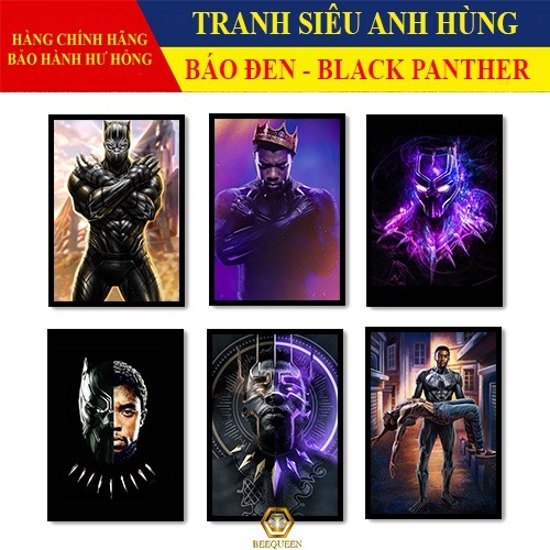 [MS51-75] Tranh Trang Trí Siêu Anh Hùng Báo Đen - Tranh Treo Tường Báo Đen