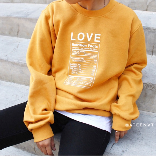 [SWEATSHIRT] LOVE NUTRITION FACTS