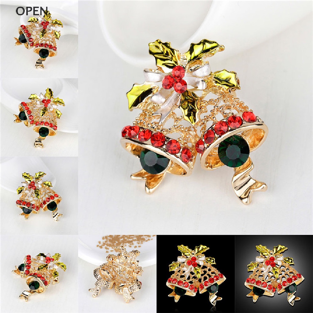 Op Mới Pha Lê Cài Áo Bó Hoa Cưới Cô Dâu Chuông Người Tuyết Cây Thông Giáng Sinh