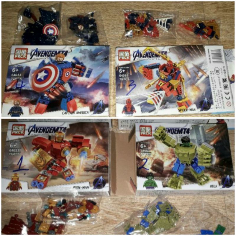 Lắp ráp 1 hộp LegoAdVengemT4 Siêu Anh hùng 64053 có nhiều chi tiết bằng nhựa ABS