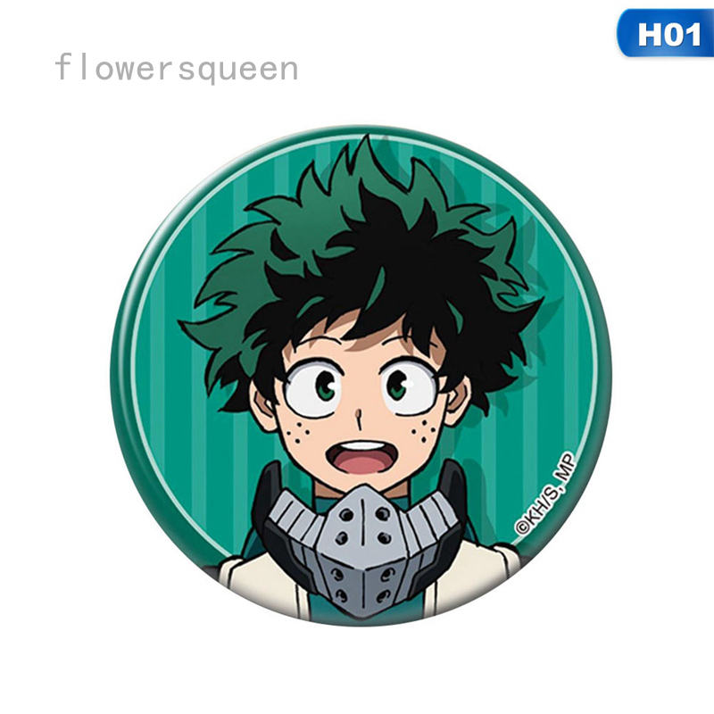 flowersqueen Huy hiệu cài áo họa tiết anime My Hero Academia