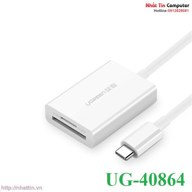 Đầu đọc thẻ USB Type-C cho thẻ nhớ TF/SD Ugreen 40864