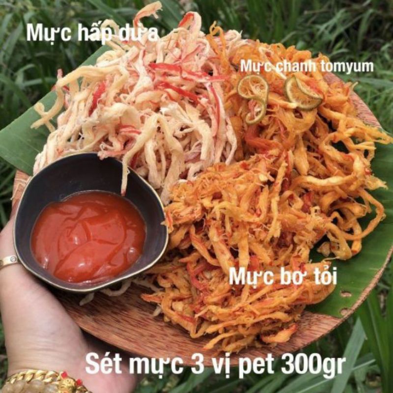 hủ pet-300gr mực mix 3 vị