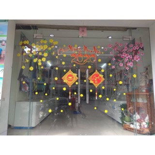 Combo 4 mẫu decal trang trí kính