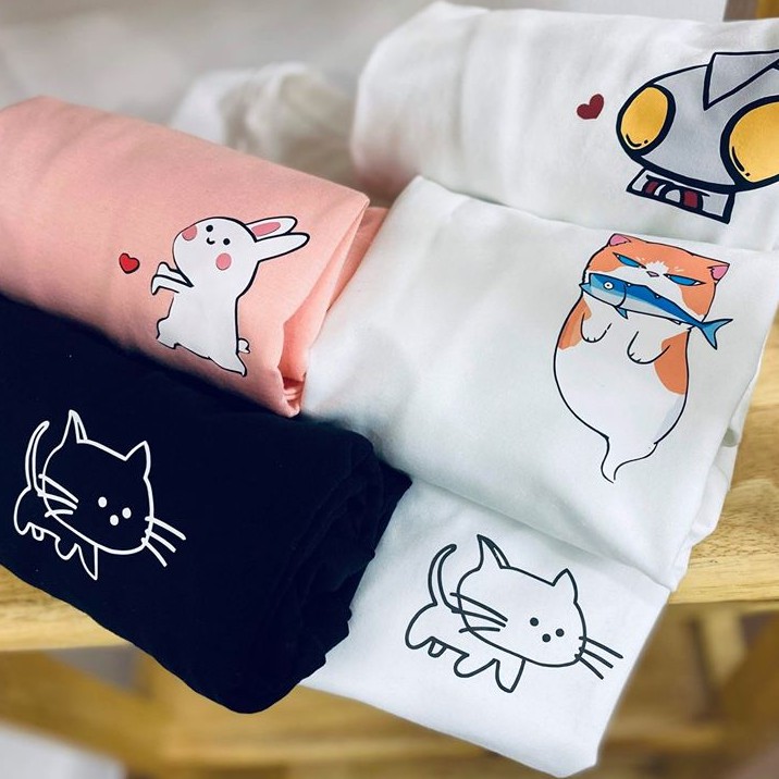 [Hàng Xịn, Gía Tốt] Áo Thun In Unisex Nam Nữ Hình Icon Gấu Nhiều Màu - Unisex - Cotton - Mã AT022