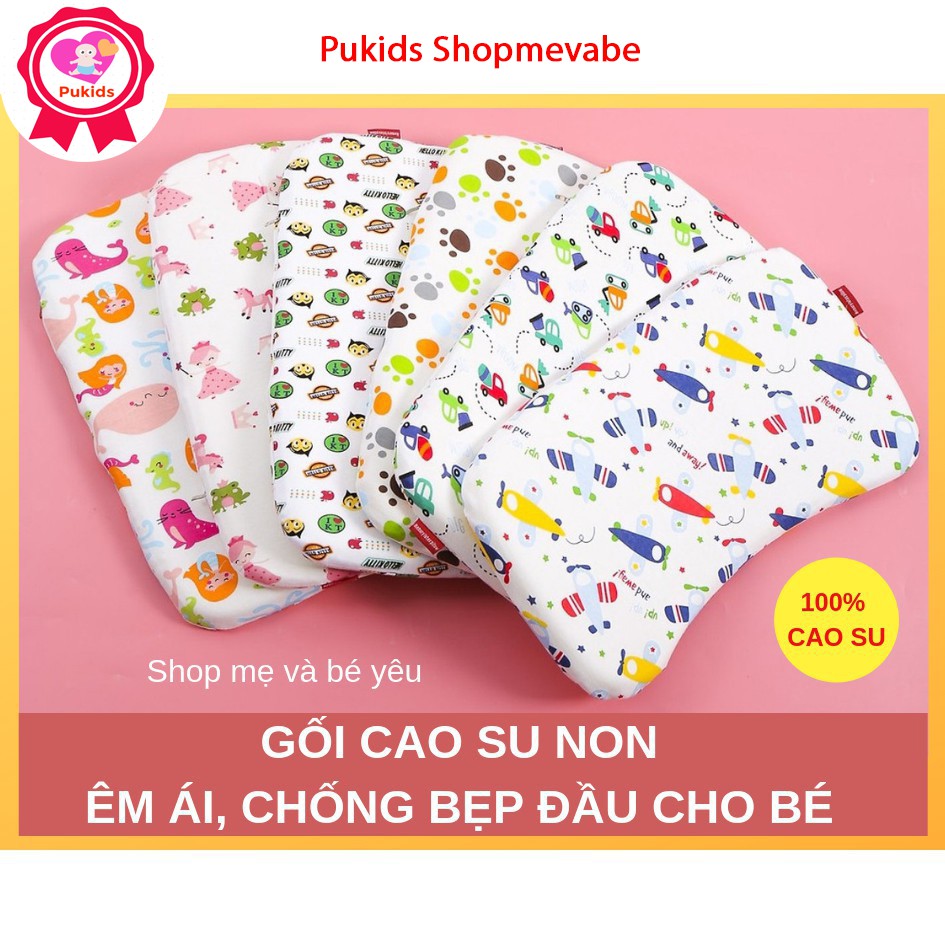 Gối Cho Bé Sơ Sinh Cao Su Non, Loại To, Chống Bẹt _ G03