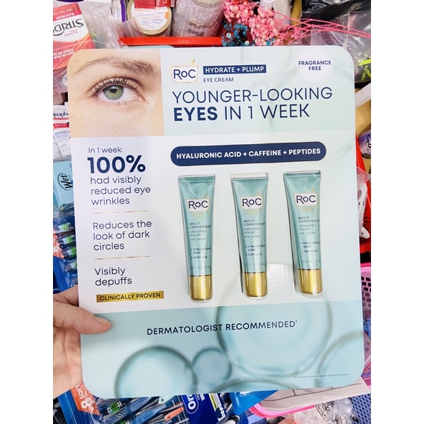 KEM DƯỠNG MẮT ROC HYDRATE + PLUMP EYE CREAM 15ML