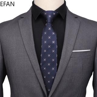 Cà vạt 7cm họa tiết sọc hoa chấm bi nhiều màu bằng polyester dệt cổ điển cho nam dự tiệc