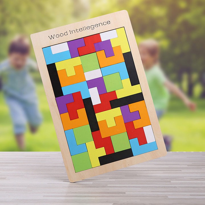 Đồ chơi bảng ghép Tetris Montessori thông minh cho bé