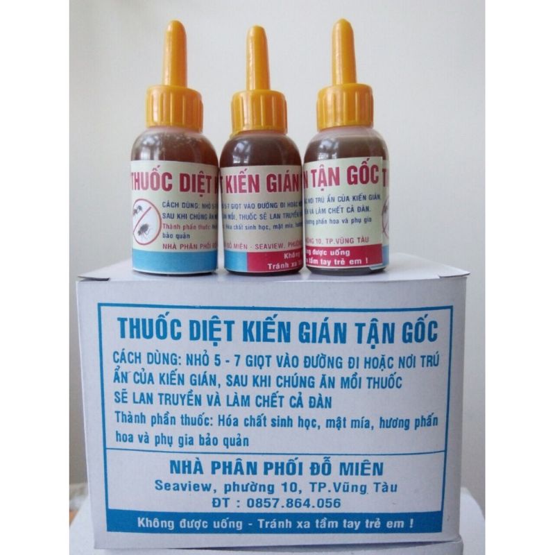 [ 02 chai ] Lọ dung dịch thuốc diệt kiến 10ml - Nước diệt gián tận gốc.