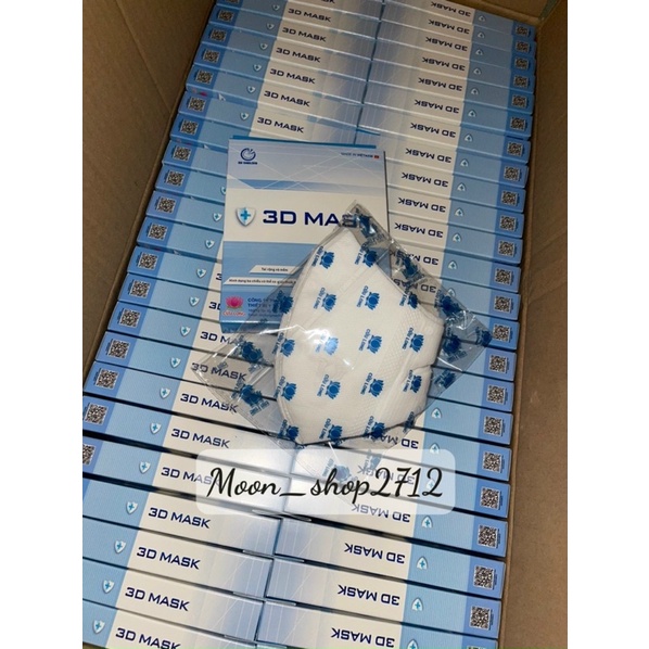 Khẩu Trang 3D cửu long người lớn hộp 10 cái