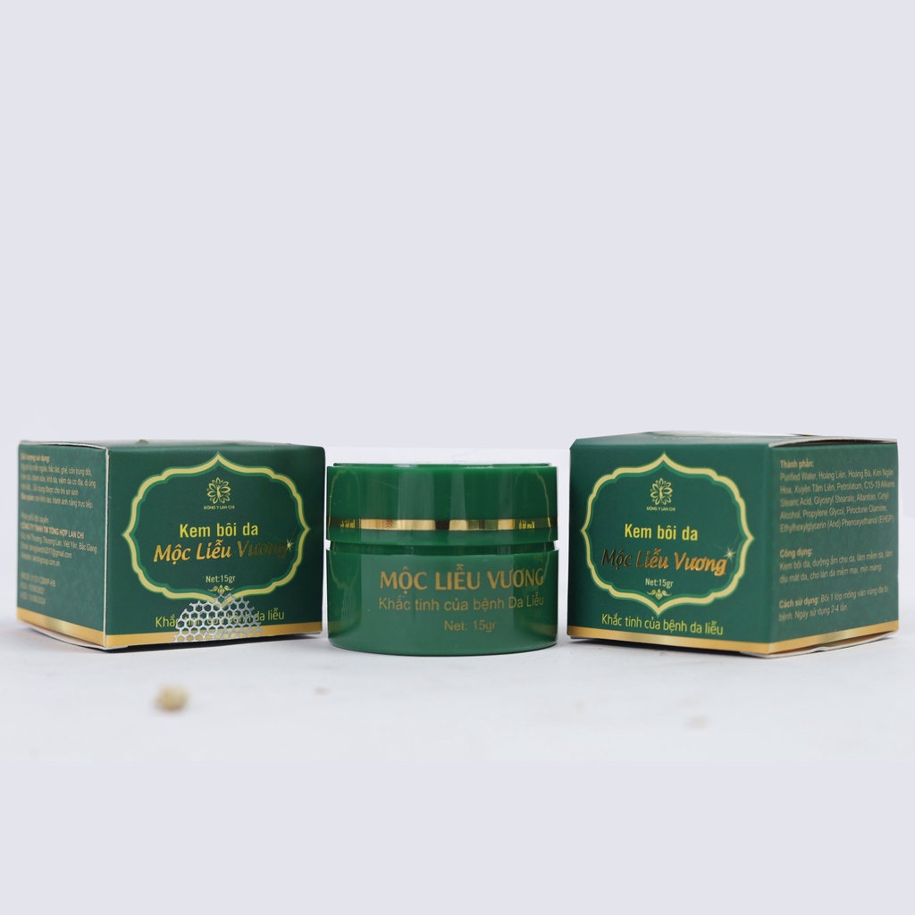 Kem bôi da dị ứng mẩn ngứa Mộc Liễu Vương - Đông Y Lan Chi hũ 15 gram, kem bôi viêm da cơ địa nấm ngứa hắc lào