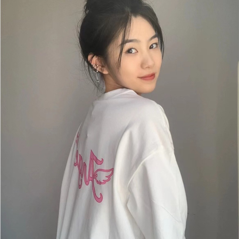 NRVP Áo Thun Cotton Tay Ngắn Cổ Tròn Màu Trơn Thời Trang Dành Cho Nữ