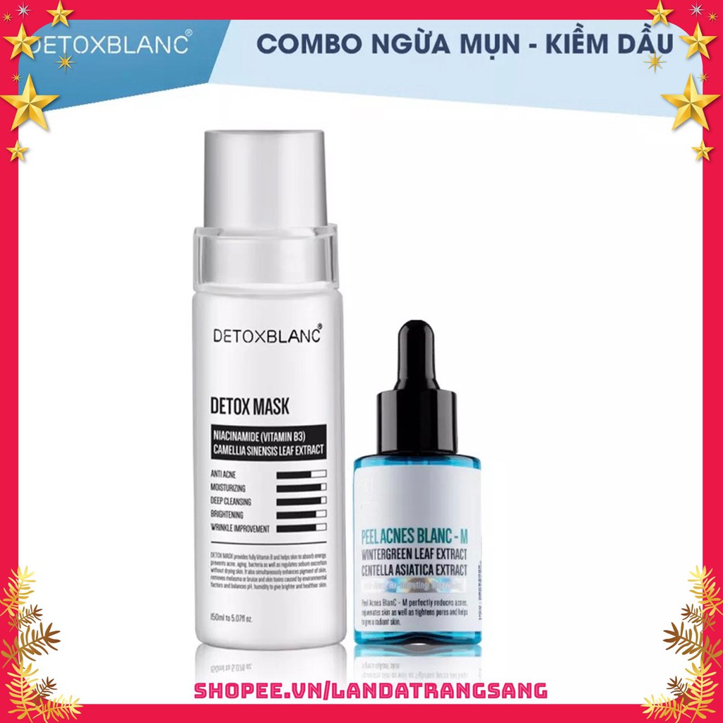 Combo ngừa mụn detox blanc