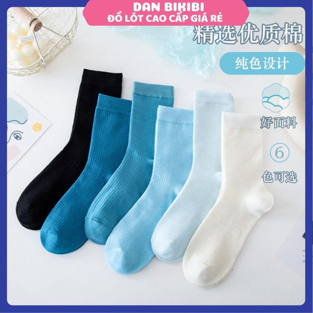Tất Nữ ❤️FREESHIP❤️ Tất Nữ Cổ Cao Phong Cách Vintage Hàn Quốc ❤️ Tất Nữ Đẹp cotton được chọn màu mẫu T08