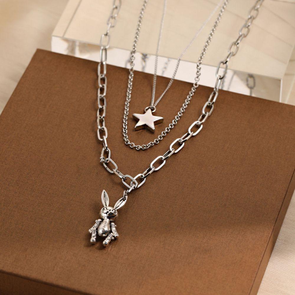 Vòng cổ Mặt Hình Thỏ WMES15H Y2K Đơn Giản Sáng Tạo Phong Cách Hàn Quốc