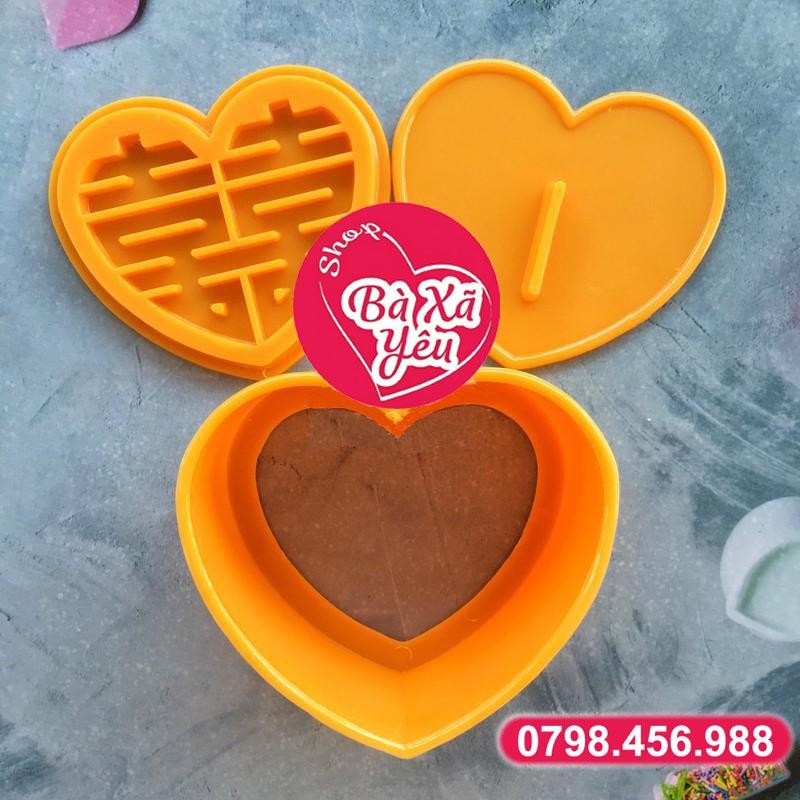 Khuôn nhấn xôi Trái tim - chữ Hỷ 15cm - BX0439