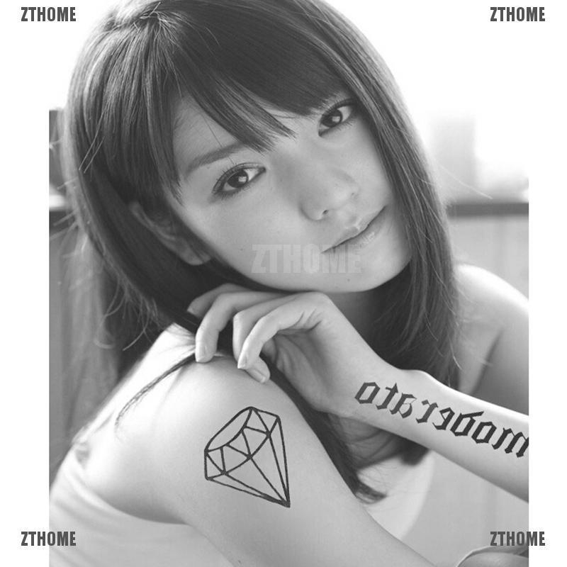 Hình Xăm Tạm Thời ZTHOME Hình Vương Miện Đính Kim Cương Giả Chống Nước