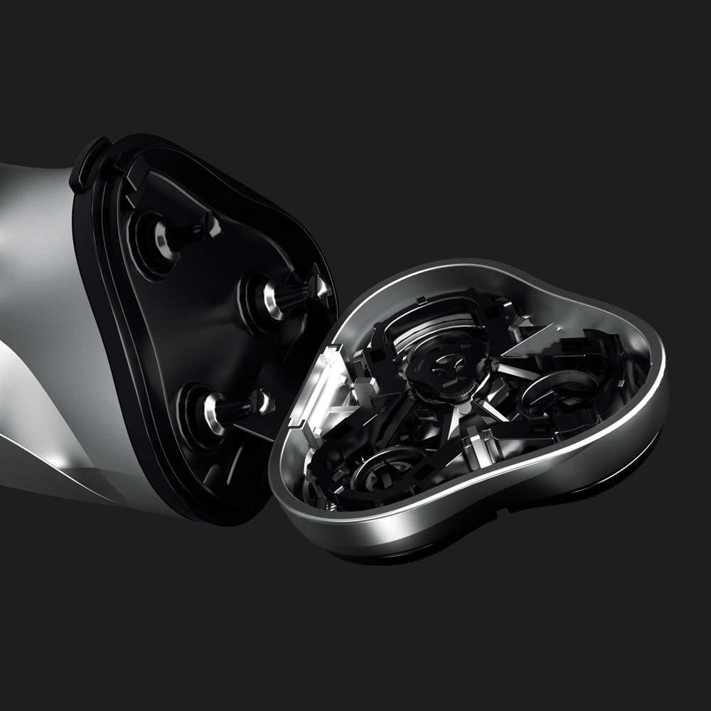 Đầu Máy Cạo Râu Điện Màu Đen Kèm Lưỡi Dao Thay Thế Enchen