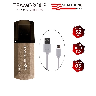 Mua USB 3.0 Team Group C155 32GB + Cáp micro USB tròn Romoss - Hãng phân phối chính thức